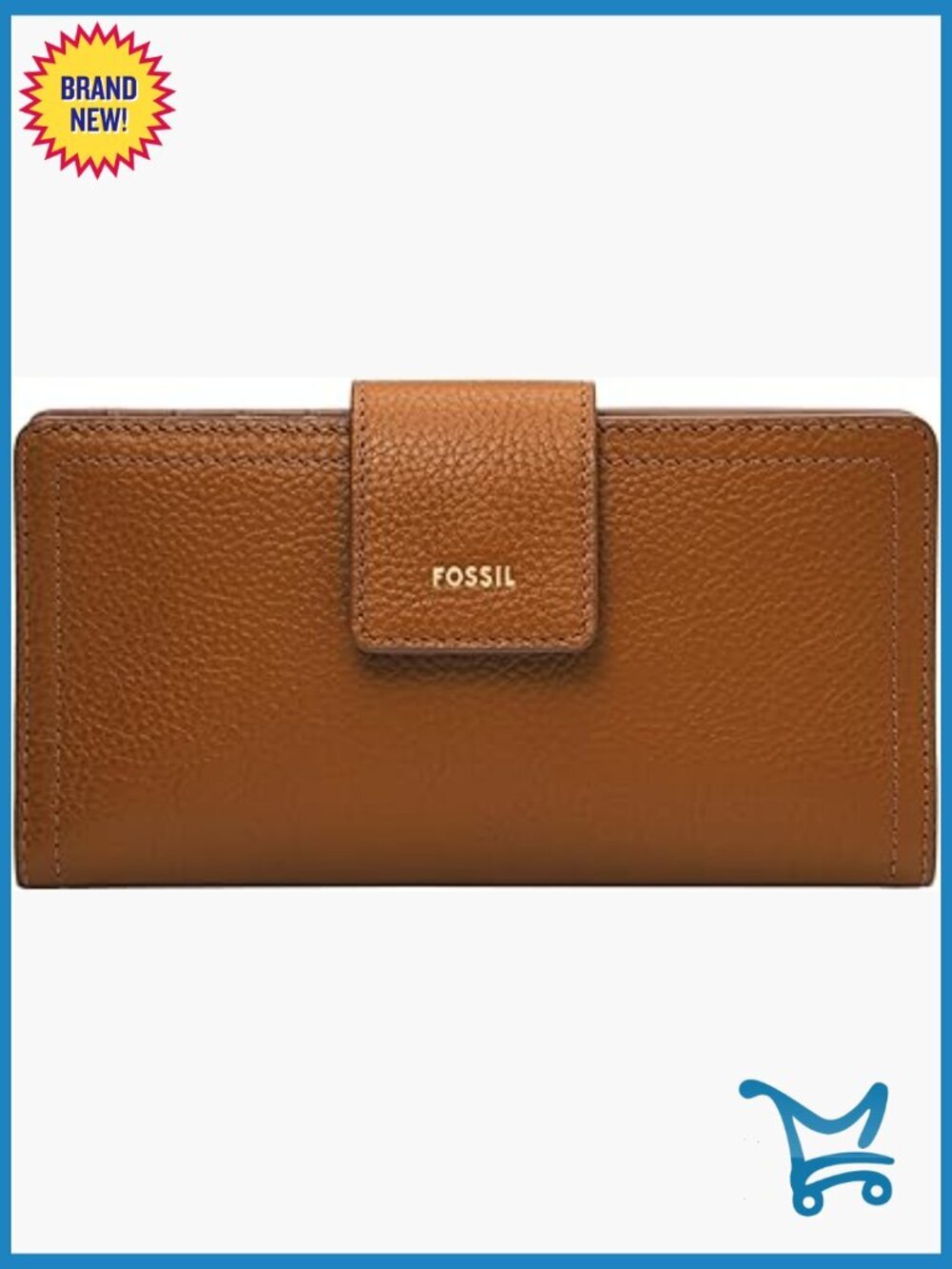Leather RFID Blocking Tab Clutch Wallet Slim Gusseted Zipper Key Ring